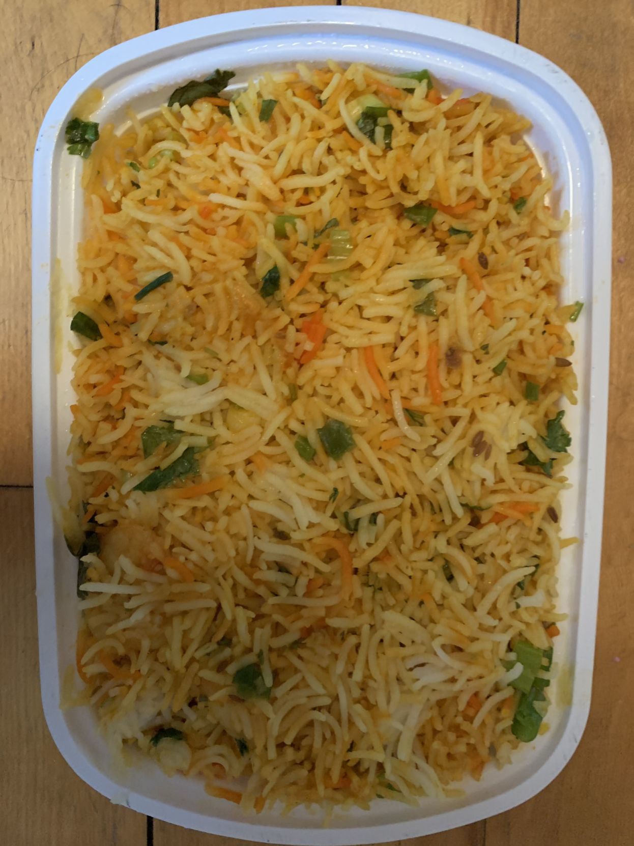 Shrimp biryani